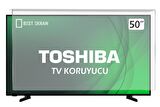 Toshiba 50UA2D63DT TV Ekran Koruyucu - Toshiba 50" inç Kırılmaz Ekran Koruma paneli Led Android smart 