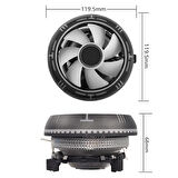 XASER CL-286 UFO RGB CPU FAN LGA 775/115X/1200/1700/AM2/AM3 İslemci Fanı