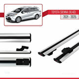 Toyota Sienna 4 (XL40) 2021 ve Sonrası ile Uyumlu BASIC Model Ara Atkı Tavan Barı Gri 2 Adet