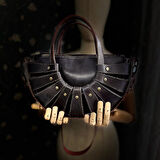 CARIDEA El Yapımı Hakiki Deri Kadın Çanta, Clutch, El Omuz Çantası v50