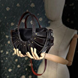 CARIDEA El Yapımı Hakiki Deri Kadın Çanta, Clutch, El Omuz Çantası v50