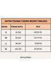 Çiçekli Gömlek Yaka Saten Kadın Pijama Takımı S109