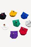 Unisex Renkli 6lı Emoji Desenli Patik Çorap Set