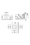 Durastlye Rimless Asma Klozet 45383900A1, Duravit Yavaş Kapak