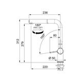 Basis Bfg 651 Nero Granit Eviye, Active Plus Doccia 2.0 Batarya Set