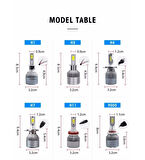 Buz Mavi C6 LED XENON 2 Adet 9006 Led Xenon 48W 6900LM 8000K Far Ampülü  seri - BM -