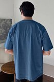 Erkek Oversize Tişört Pamuk Kumaş Bisiklet Yaka Rahat Kalıp T-shirt