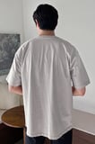 Erkek Oversize Tişört Pamuk Kumaş Bisiklet Yaka Rahat Kalıp T-shirt