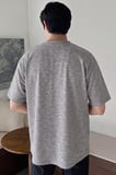 Erkek Oversize Tişört Pamuk Kumaş Bisiklet Yaka Rahat Kalıp T-shirt