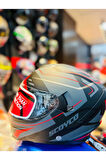 FF-869 WİND FULLFACE MOTOSİKLET KASKI (SİYAH-GRİ-KIRMIZI)