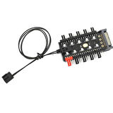 4988 10 Port Fan Power Sata Güç Switch Pwm Çoklayıcı
