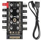 4988 10 Port Fan Power Sata Güç Switch Pwm Çoklayıcı