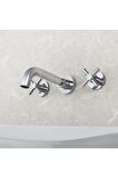 Banyo Lavabo Bataryası Ankastre Krom Set Ithal 5 Yıl Garantili Sıva Altı Dahil