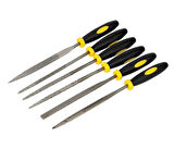 Mini Eğe Seti Çelik Törpü Takımı 6 Parça Ahşap Set Üçgen Kare Düz Yuvarlak Çok Amaçlı Hobi Set