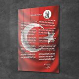 Decovetro Bayraklı İstiklal Marşı Cam Tablo