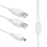 Usb  2x erkek - Mi̇ni̇ Usb 5 Pi̇n (2.0v) 1.5 Metre V3 Kablo