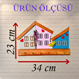 Veraart Ahşap Ev Çiçek Anahtar Askılığı 6 Kanca Anahtar Askısı Organizer Anahtar Düzenleyici