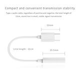 USB Type-C Male to 3.5 mm Female Stereo Audio Adapter