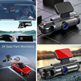 WiFi Destekli Araç İçi &amp;amp; Dışı Çift Kameralı Dikiz Aynası Kamera (5224)