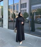 3 Parça Pamuk Krep Abaya Takım