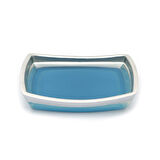 SABUNLUK GRİ MAVİ POLİRESİN 14X10X2CM BANYO SETİ  
