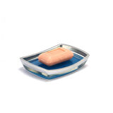 SABUNLUK GRİ MAVİ POLİRESİN 14X10X2CM BANYO SETİ  