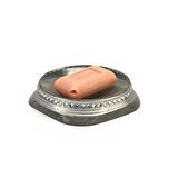 SABUNLUK KRİSTAL TAŞLI GÜMÜŞ POLİRESİN 12X12X2CM
