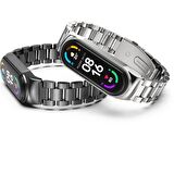 Xiaomi Mi Band 4 Mi Band 3 Uyumlu Metal Kordon Kayış 