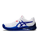 Asics Gel-Resolution 8 Beyaz/Mavi Kadın Tenis Ayakkabısı