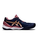 Asics Gel-Resolution 8 Lacivert/Pembe Altın Kadın Tenis Ayakkabısı