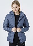 Asics 2032C155-021 Padded Jacket W O Yaka Normal Kalıp Düz Beyaz Kadın Mont