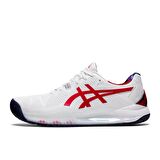 Asics Gel-Resolution 8 L.E. Beyaz/Kırmızı Erkek Tenis Ayakkabısı
