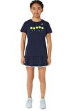Asics Tennis Graphic Tee Lacivert Kız Çocuk Tenis Tişört