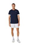 Asics Court SS Top Erkek Lacivert Tenis Tişört