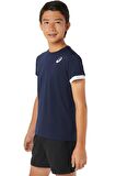 Asics SS Top Erkek Çocuk Lacivert Tenis Tişört