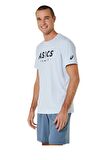 Asics Court Tennis Graphic Tee Erkek Açık Mavi Tenis Tişört