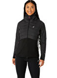 2012C855-001 WINTER RUN JACKET Siyah - Gri Kadın Fermuarlı Yaka Normal Kalıp  Ceket
