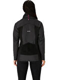 2012C855-001 WINTER RUN JACKET Siyah - Gri Kadın Fermuarlı Yaka Normal Kalıp  Ceket