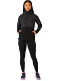 2012C855-001 WINTER RUN JACKET Siyah - Gri Kadın Fermuarlı Yaka Normal Kalıp  Ceket