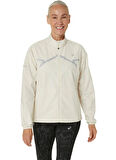 2012C862-200LITE-SHOW JACKET Bej Kadın Hakim Yaka  Regular Fit Desenli Zip Ceket