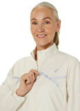 2012C862-200LITE-SHOW JACKET Bej Kadın Hakim Yaka  Regular Fit Desenli Zip Ceket