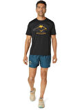 2011C981-001FUJITRAIL LOGO SS TOP Siyah Erkek Bisiklet Yaka Regular Fit Baskılı T-Shirt