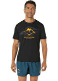 2011C981-001FUJITRAIL LOGO SS TOP Siyah Erkek Bisiklet Yaka Regular Fit Baskılı T-Shirt