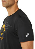 2011C981-001FUJITRAIL LOGO SS TOP Siyah Erkek Bisiklet Yaka Regular Fit Baskılı T-Shirt