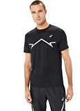2011D026-001LITE-SHOW SS TOP Siyah Erkek Bisiklet Yaka   Regular Fit Baskılı T-Shirt