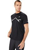 2011D026-001LITE-SHOW SS TOP Siyah Erkek Bisiklet Yaka   Regular Fit Baskılı T-Shirt