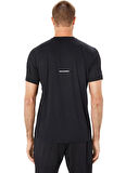 2011D026-001LITE-SHOW SS TOP Siyah Erkek Bisiklet Yaka   Regular Fit Baskılı T-Shirt