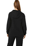 2032C845-002 ASICS LOGO OTH HOODIE Siyah Kadın Kapüşon Yaka Normal Kalıp  Sweatshirt