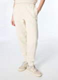 Asics 2032C844-200 ASICS LOGO SWEATPANT Bej Lastikli Bel Normal Düz Kadın Eşofman Altı