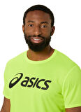 2011C334-750 CORE ASICS TOP Sarı Erkek Yuvarlak Yaka Normal Kalıp Baskılı T-Shirt